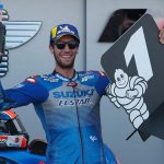 alex Rins ketika juara di aragon