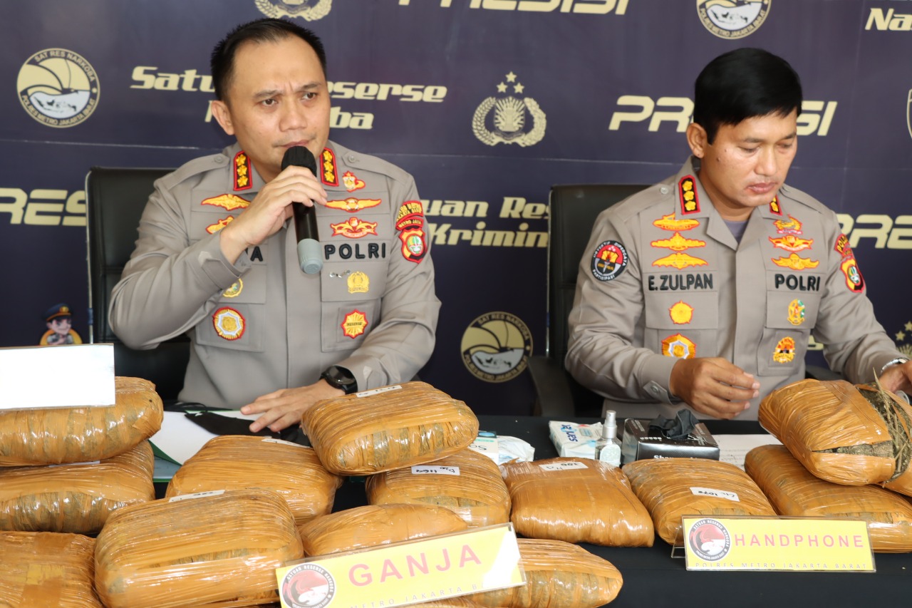 Ungkap Penyalahgunaan Narkoba Polres Jakbar Amankan Ratusan Kilo Ganja