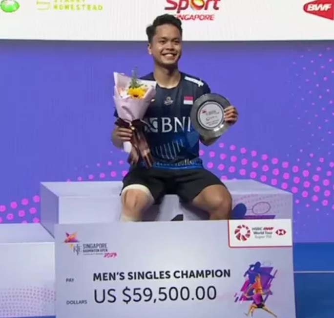 Anthony Ginting Pertahankan Gelar Juara Singapore Open - Poskotaonline