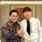 Erick Thohir, Ketua Umum PSSI dan Shin Tae Yong.